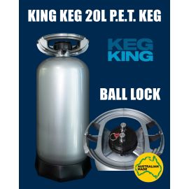 King Keg 20 litre PET keg with ball lock posts